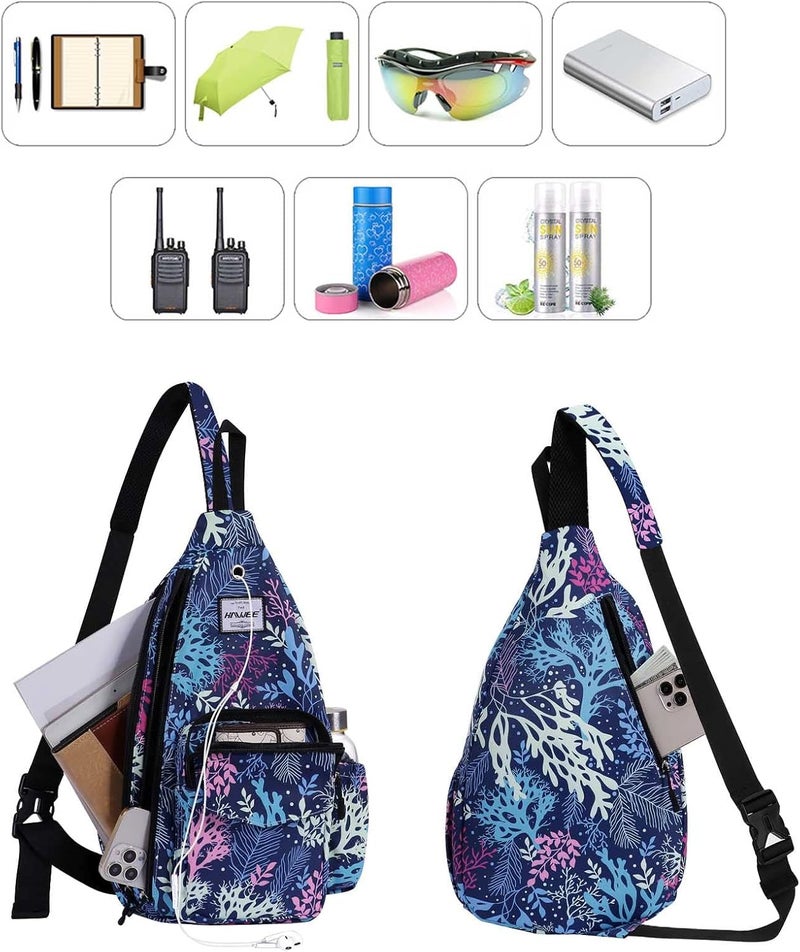 HAWEE Backpack Sling for Women Anti-Water Crossbody Bag Inclined Adjustable Pack | Casual, Adjustable Strap, Water Repellent, for Travel/Sport - Image 4